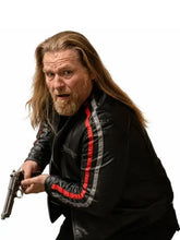Black leather jacket with two outside and two inside pockets