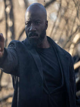 Mike Colter Alarum 2025 Black Wool Coat