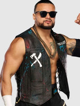 TNA Rebellion Mike Santana The Illest Black Leather Vest