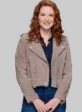 Sarah Drew Mistletoe Murders Suede Jacket