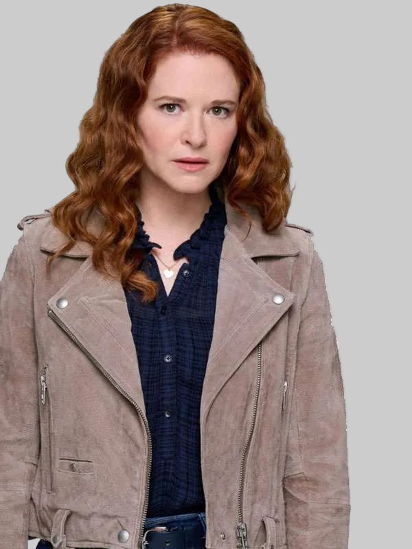 Sarah Drew Mistletoe Murders Suede Jacket