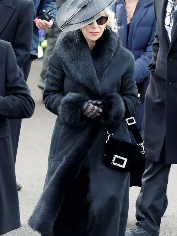 Maeve Harrigan MobLand  Black Leather Coat
