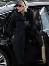 Maeve Harrigan MobLand  Black Leather Coat