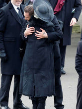 Maeve Harrigan MobLand  Black Leather Coat