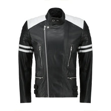 Cafe Racer Moto Biker Leather Jacket