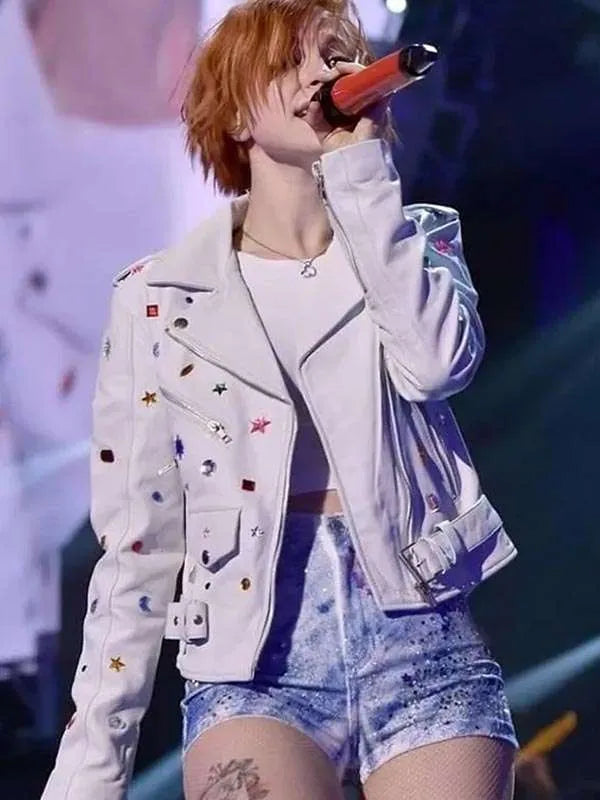 Music Festival Hayley Williams White Jacket