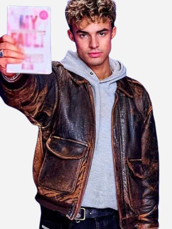 Matthew Broome My Fault London Distressed Leather Jacket – Edison