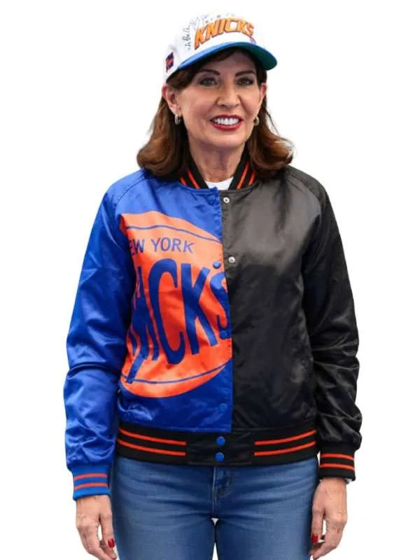 Kathy Hochul Knicks Victory Parade Varsity Jacket