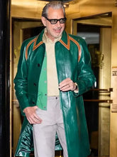 NYC 2025 Jeff Goldblum Green Leather Coat