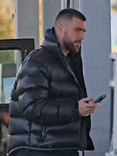 NYC Travis Kelce Black Puffer Jacket