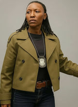 Nansi Nsue Frauds Cropped Green Coat