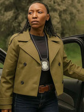 Nansi Nsue Frauds Cropped Green Coat