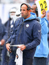Robert Saleh Tennessee Titans jacket with hooded collar