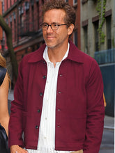 New York Ryan Reynolds Burgundy Jacket