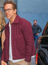 New York Ryan Reynolds Burgundy Jacket
