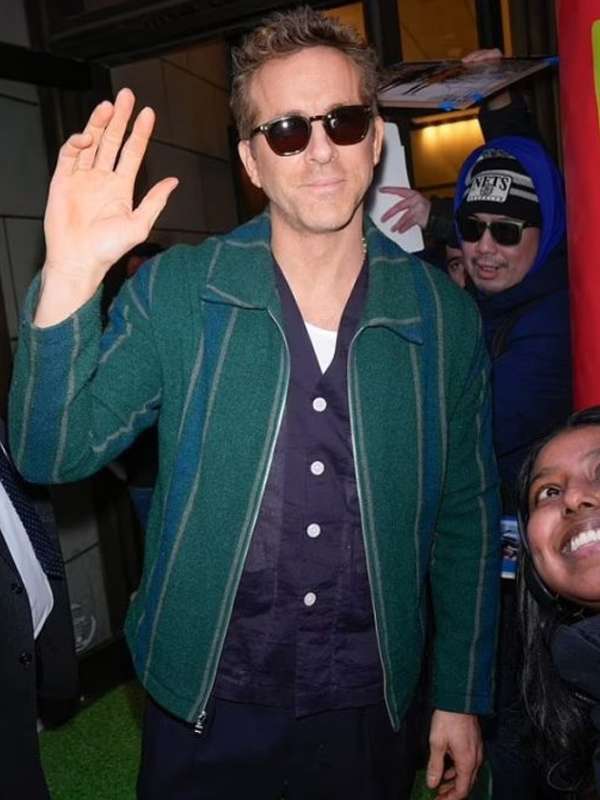 Street Style 2025 Ryan Reynolds Green Jacket