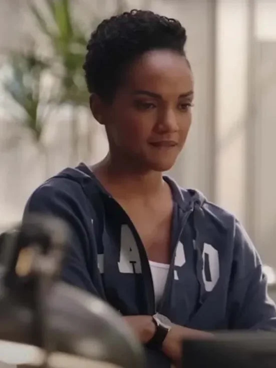 The Rookie 2024 Nyla Harper Blue Zipper Hoodie