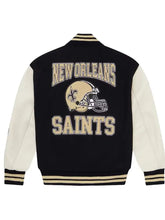 Officially licensed NFL Saints jacket with full-snap front closure
