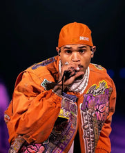 Chris Brown 35th Night R&B Tour Orange Graphic Jacket