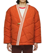 
Orange wrap puffer jacket inspired by Edison Chen