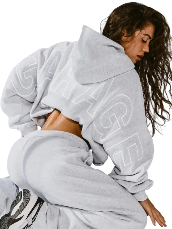 Garage back logo hoodie front view