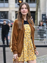 PFW Barbara Palvin Brown Jacket