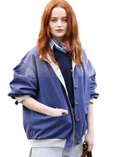 PFW  Joey King Blue Jacket