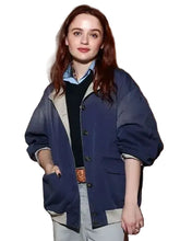 PFW  Joey King Blue Jacket