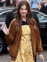 PFW Barbara Palvin Brown Jacket
