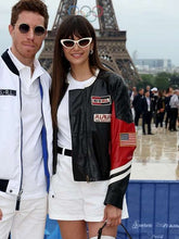 Nina Dobrev Paris Olympics 2024 Leather Jacket