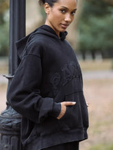 Black acid-wash-inspired Parke Halloween hoodie