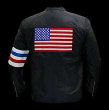 Peter Fonda Easy Rider US Flag Leather Jacket
