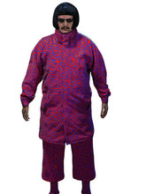 Oliver Tree pink parachute suit with stand-up collar