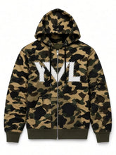 Black Playboi Carti YVL Bape pullover hoodie front view
