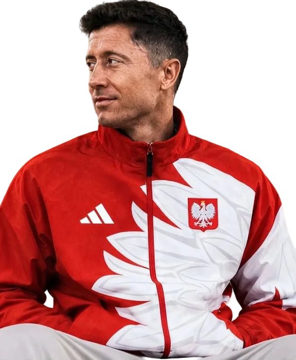 Poland football anthem jacket with outside and inside pockets