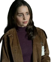 Ponies Emilia Clarke Brown Suede Coat