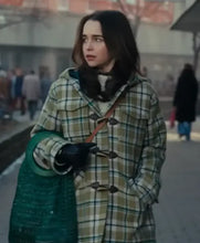 Ponies Emilia Clarke Plaid Duffle Coat