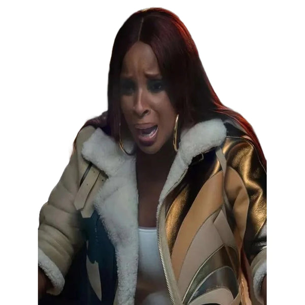 Mary J. Blige Power Book Ii Ghost S04 Shearling Jacket