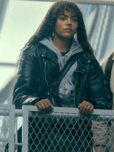Taylah Sanders Prime Target Black Leather Jacket