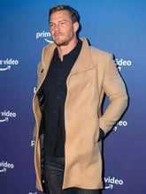 Alan Ritchson Brown Wool Coat