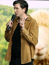 Nicholas Braun CinemaCon Brown Jacket