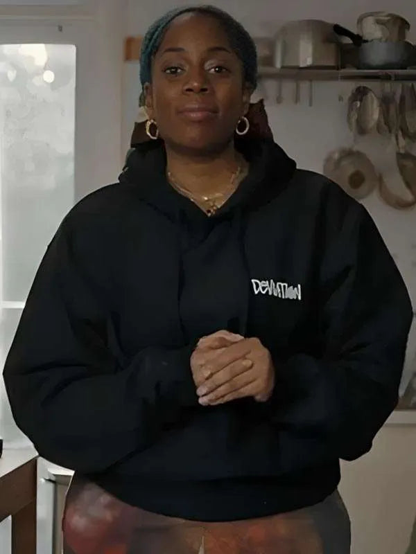 Queenie Jenkins Queenie Deviation Black Hoodie