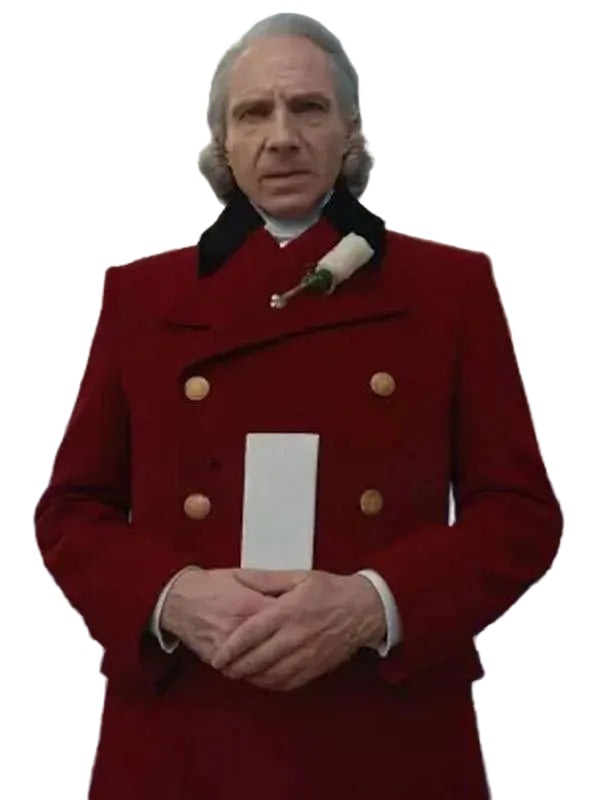 Sunrise on the Reaping Ralph Fiennes Red Wool Coat