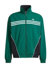 Black green Adidas three-striper jacket front view