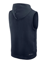 Navy Atlanta Braves sleeveless sports hoodie