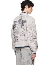 Front view of the gray Paly Bolinas bomber jacket