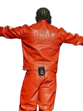 Asake God We Trust Tour red jacket with zipper closure and multiple pockets