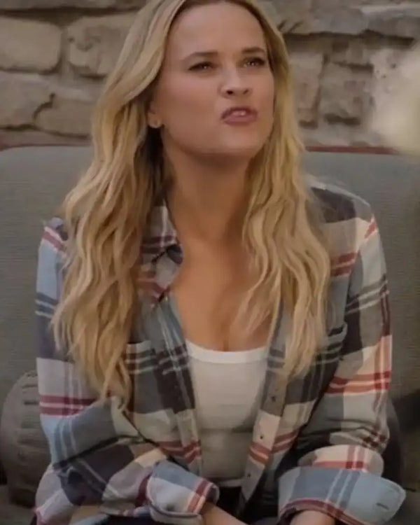 Reese Witherspoon The Morning Show S03 Plaid Shirt