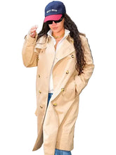 Rihanna beige trench coat with two front and one inside pocket