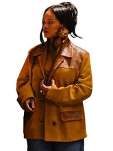 Rihanna Miu Miu Mustard Suede Jacket